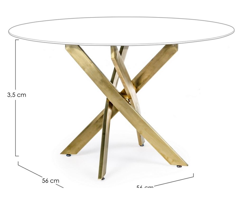 George Gold Steel Table Leg 56x56x73.5h - 6