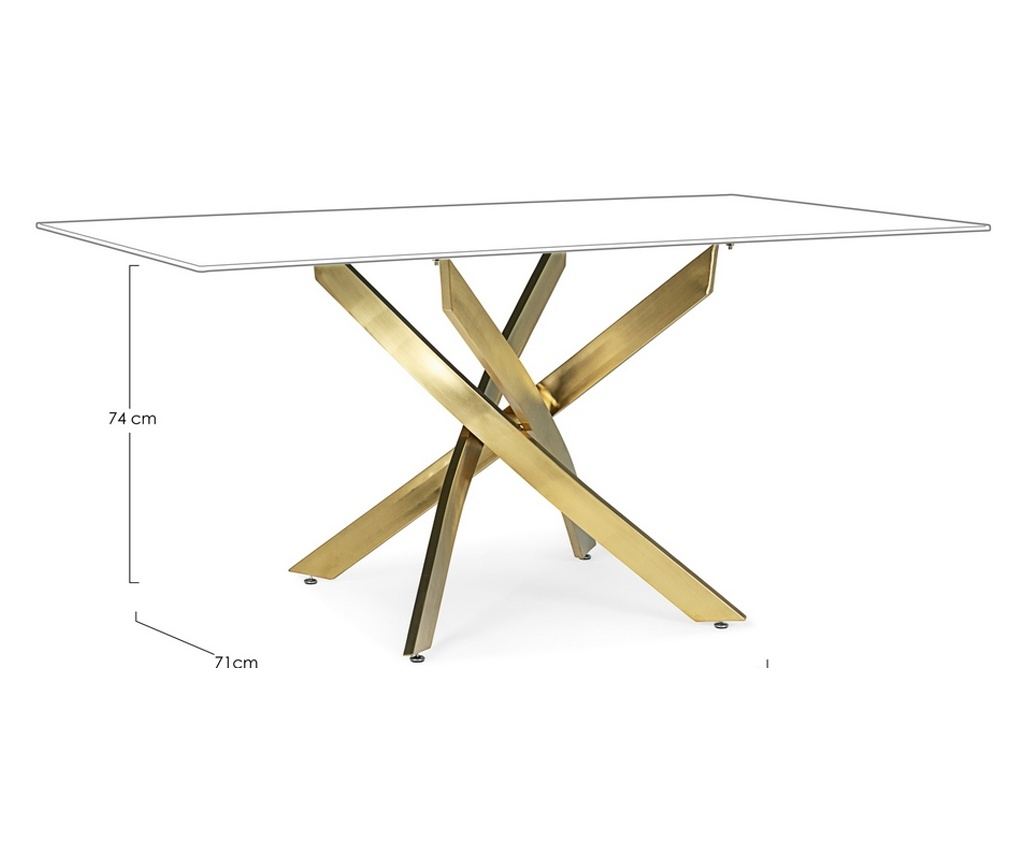 George Gold Steel Table Leg 71x71x74h - 5