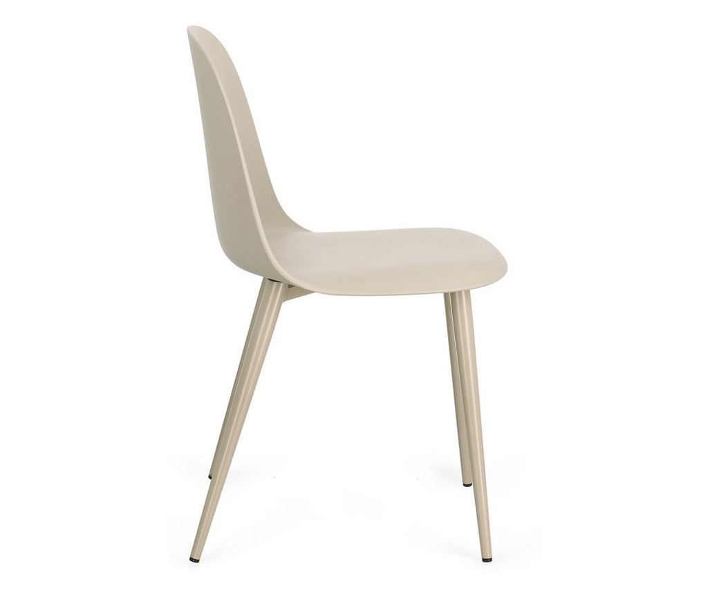 Set of 4 Beige Ella Chairs 45x51.5x80.5h - 9