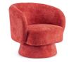 Julienne Red Fabric Swivel Armchair 78x81x77h thumbnail 1