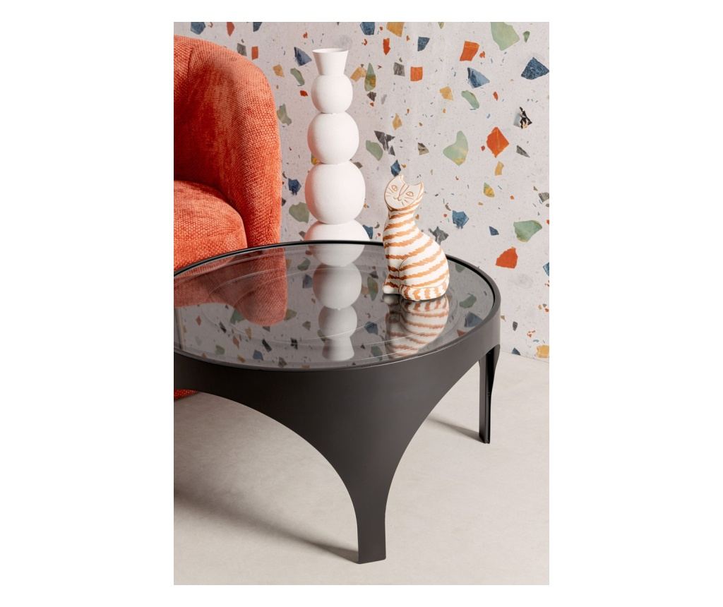 Julienne Red Fabric Swivel Armchair 78x81x77h - 5