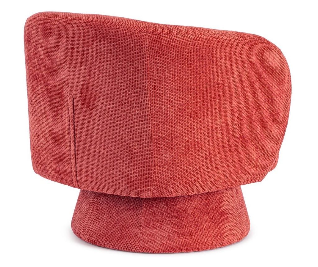 Julienne Red Fabric Swivel Armchair 78x81x77h - 6