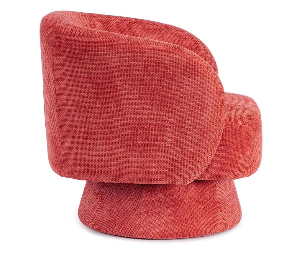 Julienne Red Fabric Swivel Armchair 78x81x77h - 10