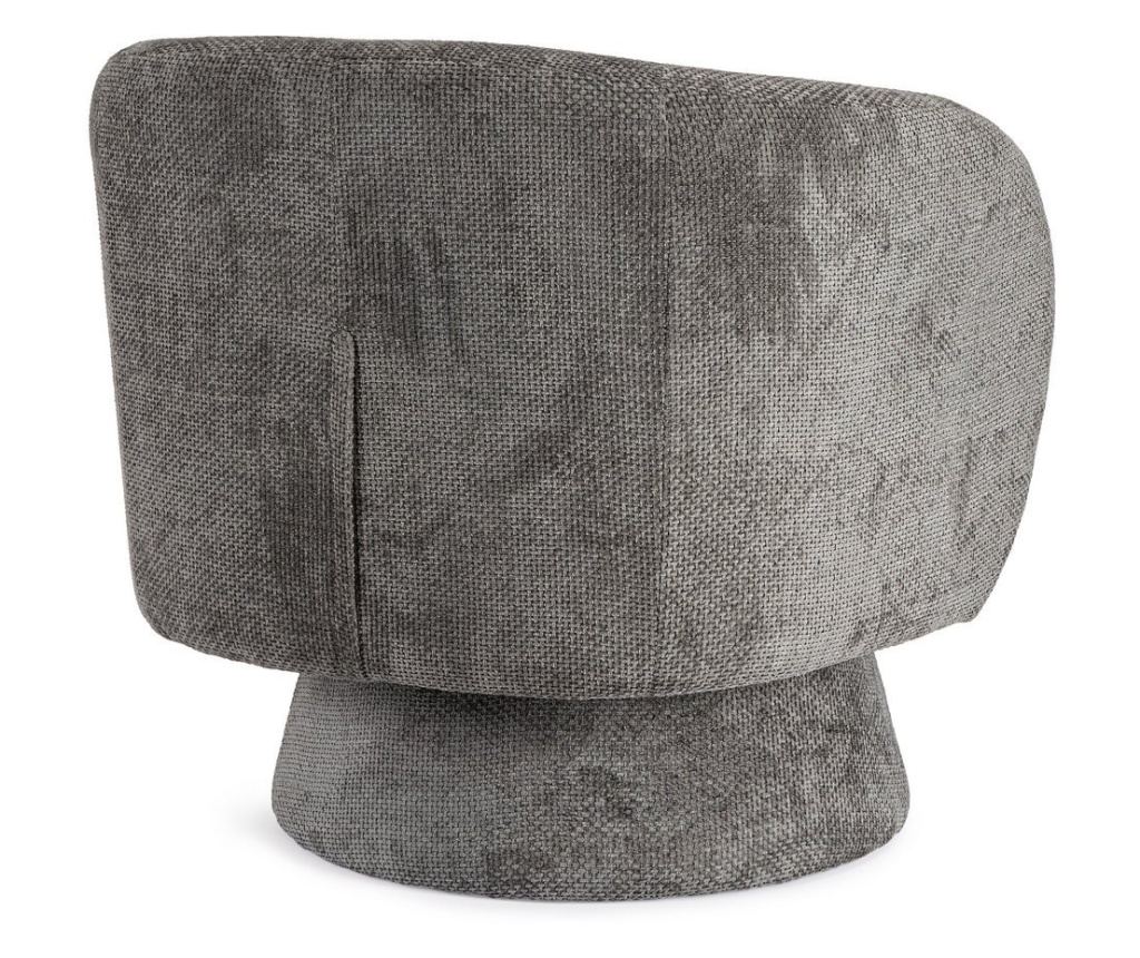 Julienne Gray Fabric Swivel Armchair 78x81x77h - 4