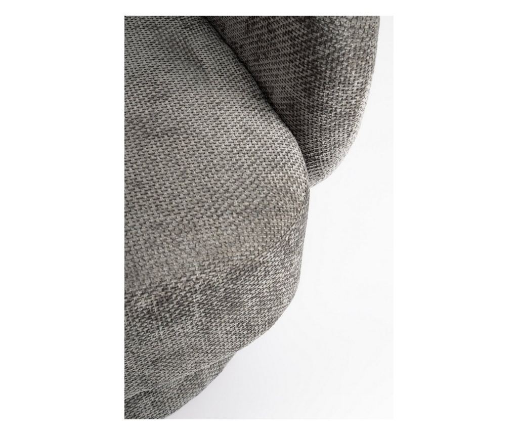 Julienne Gray Fabric Swivel Armchair 78x81x77h - 8