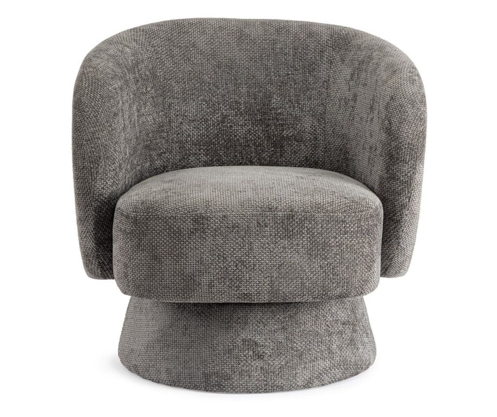 Julienne Gray Fabric Swivel Armchair 78x81x77h - 10