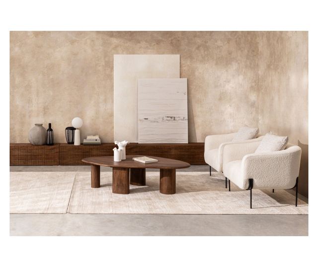 Stolik kawowy Sanat z drewna mango w kolorze brązowym, 150x79x40 cm