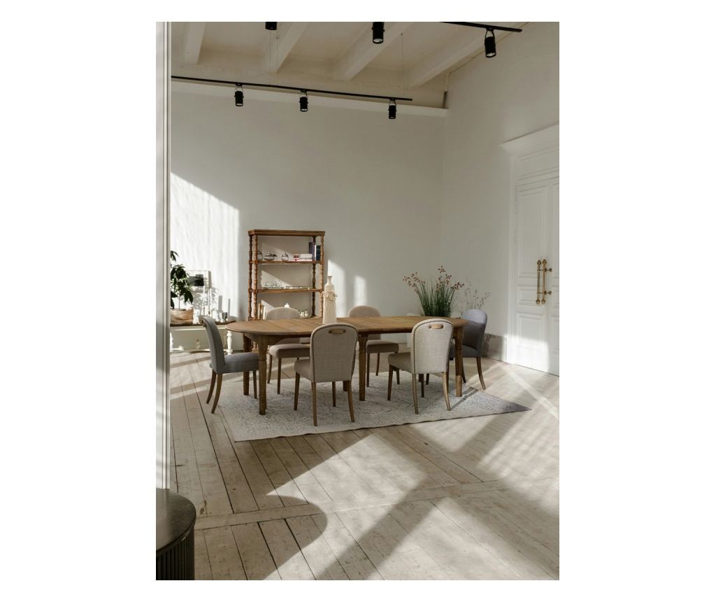 Set of 2 Sofia Natural Wood and Fabric Chairs 45.5x60x89h - 3