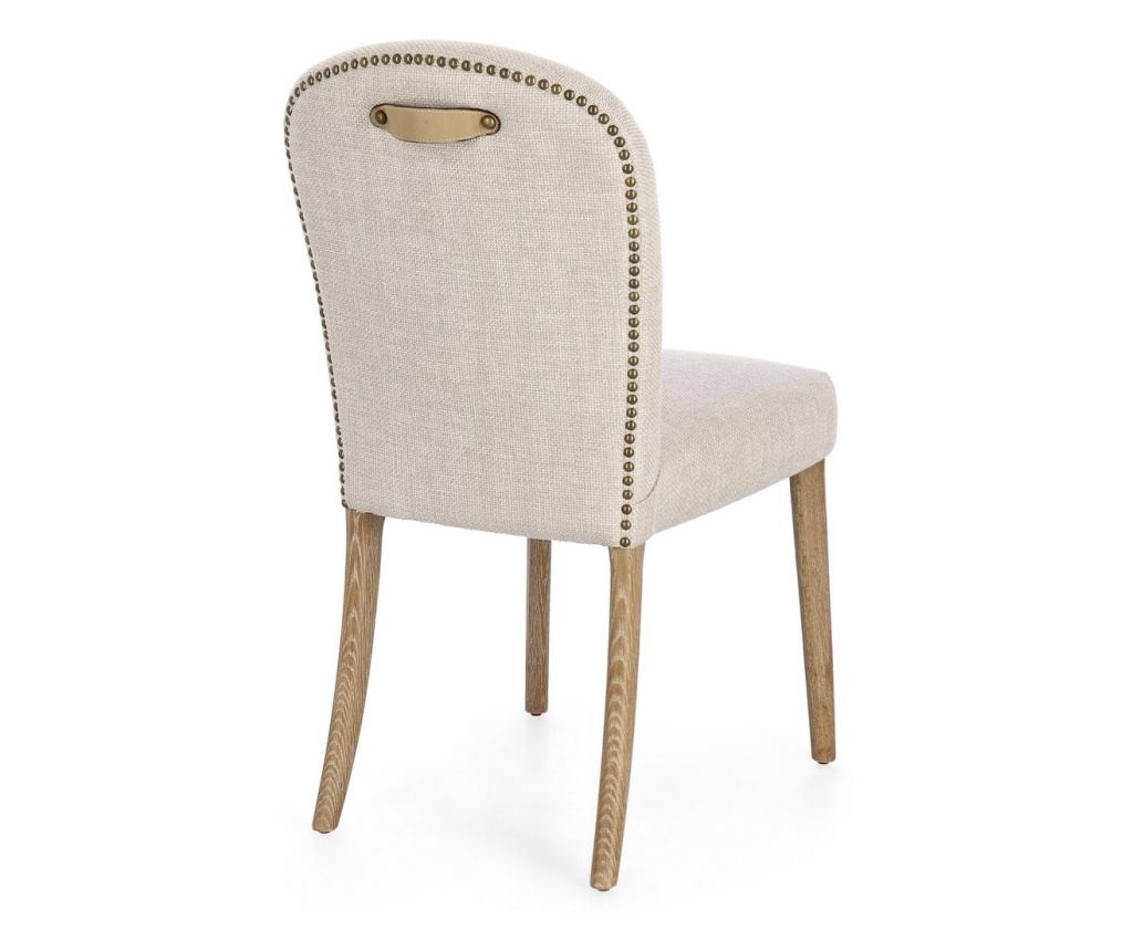 Set of 2 Sofia Natural Wood and Fabric Chairs 45.5x60x89h - 5