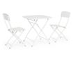White Steel Garden Furniture Set Yvonne A:44x50x85h ; 70x70x72h thumbnail 1