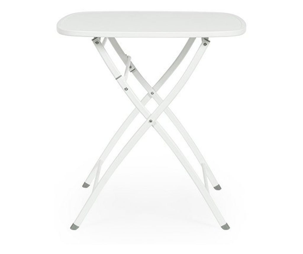 White Steel Garden Furniture Set Yvonne A:44x50x85h ; 70x70x72h - 9