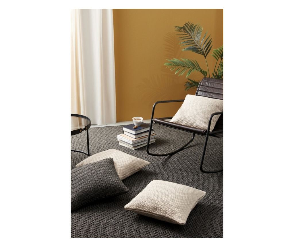 Set of 2 Daya Gray Indoor/Outdoor Pillow Covers 45x2.3x45 cm - 5
