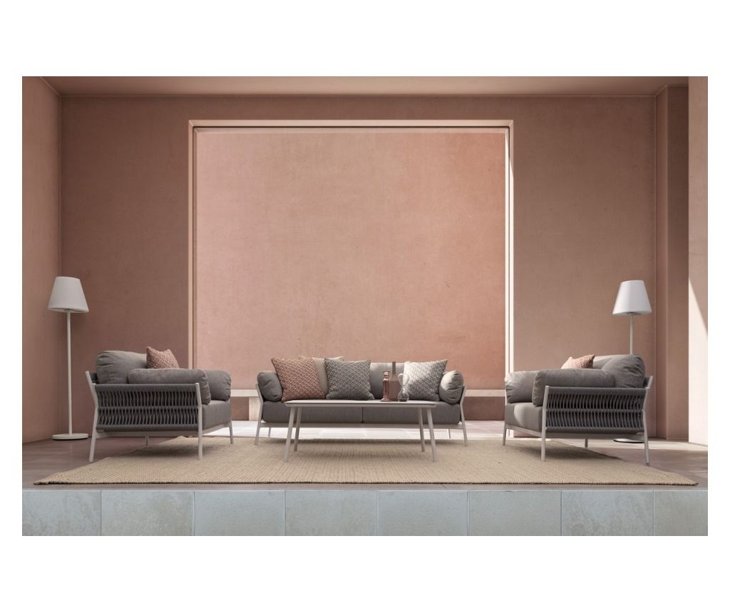 Set of 2 Indoor/Outdoor Pillow Covers, Pink Cream Bhajan 45x2.3x45 cm - 2