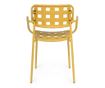 Set of 4 Clover Ochre Steel Garden Chairs 52x40x80h thumbnail 1