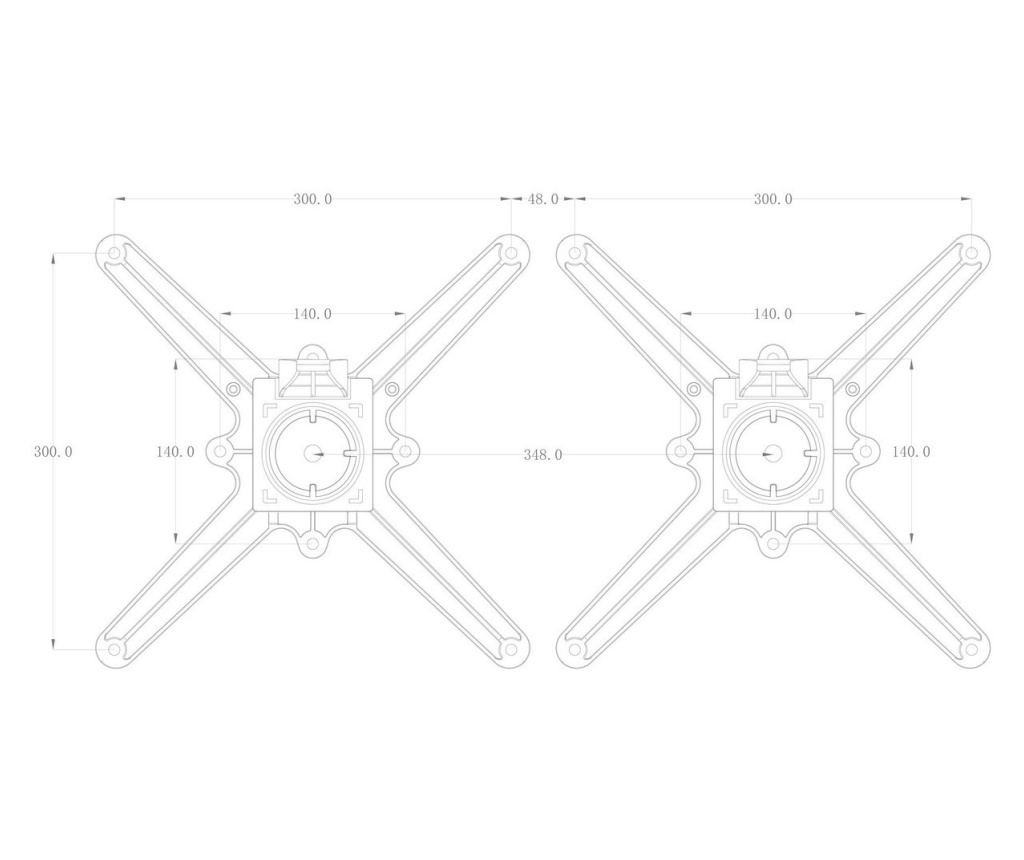 Giunone Black Steel Double Table Leg 40x70x72h - 2