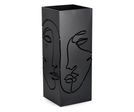 Set 2 suporturi umbrele oțel negru Evans 20x20x52h; Ø18x52h