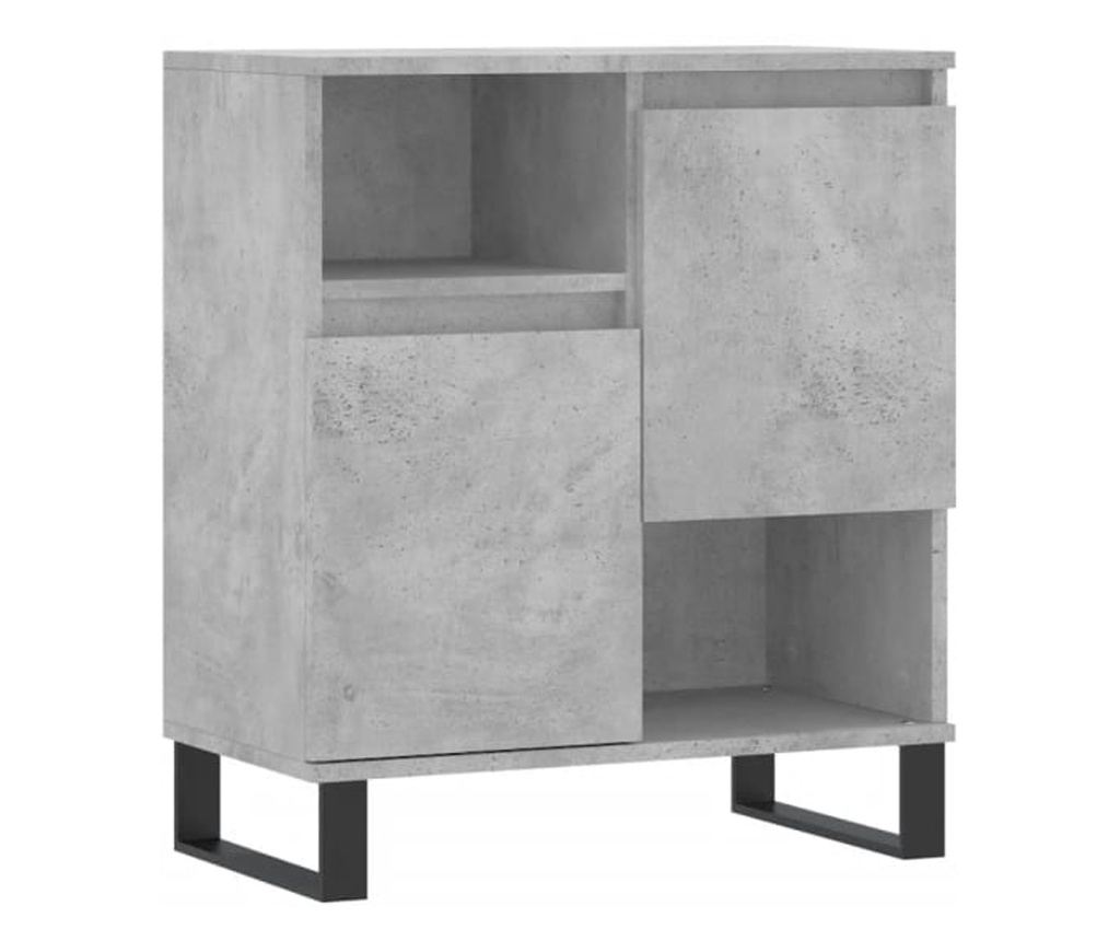 Komoda, 2 komada, betonsko siva, konstruirano drvo - 2