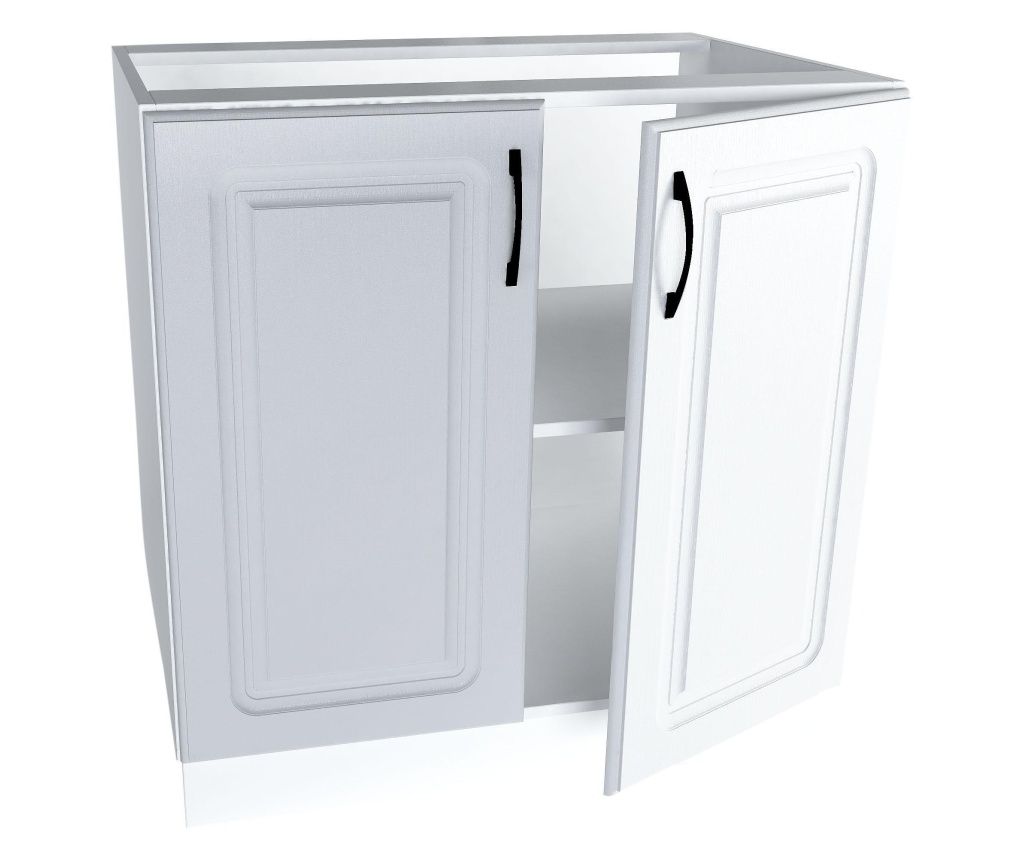 Kvadric MDF 80x48x82 cm White Kitchen Base Cabinet