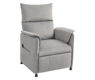 Fotoliu Reclinabil Electric Silențios, Fotoliu Relaxare 160° din Material Textil pentru Persoane în Vârstă, cu Funcție de Memori