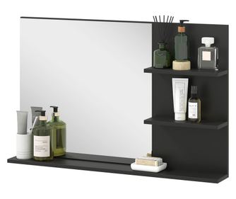 Oglindă Baie Rafturi Dreptunghiulară Alb