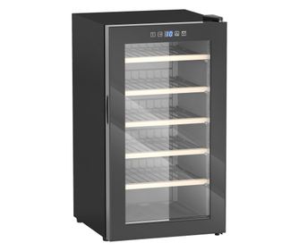 Vitrină Frigorifică pentru 41 Sticle de Vin, 91L, Silențioasă, cu Temperatură Reglabilă 5-20℃, Frigider Vin cu Sticlă Anti-UV, R