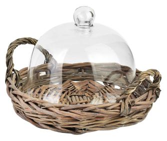 GUSTAV tálca üvegfedővel 23x5x18cm