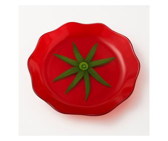 ARIA FRESH Krožnik v obliki paradižnika 22x22x2 cm