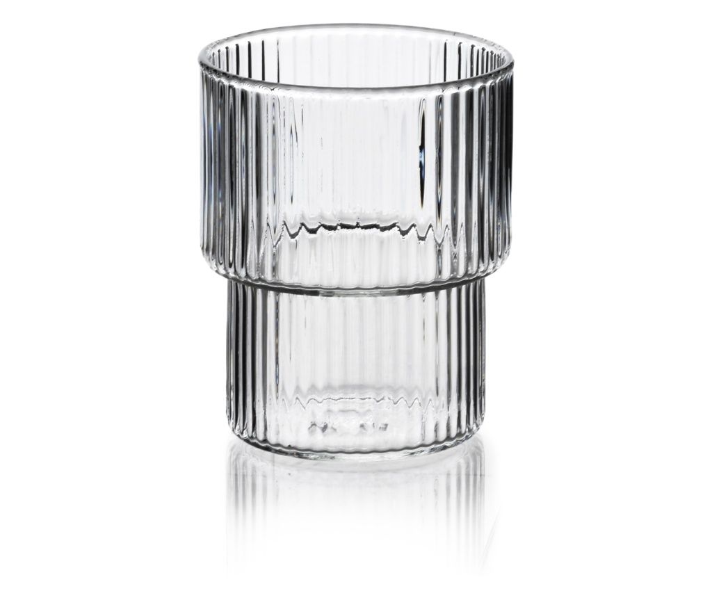 ELLA STRIPES Set de 4 pahare, 320ml, Sticlă borosilicată, 8x7x9.7cm