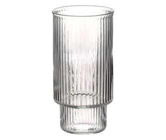 ELLA STRIPES Komplet 4 kozarcev 400 ml iz borosilikatnega stekla 7x5,6x14 cm
