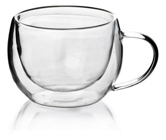 PETER Kozarec iz borosilikatnega stekla 280 ml, 9x6,5x7,4 cm