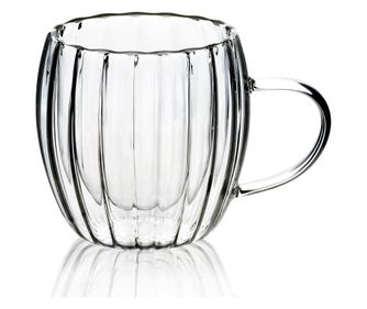 PETER Borosilikátový sklenený hrnček 240ml 8,2x5,5x9cm