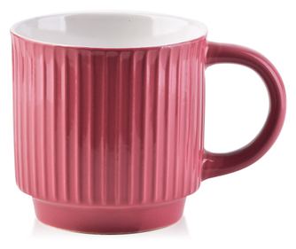 SALLY STRIPES PINK Skodelica 360ml 9x13xh9cm