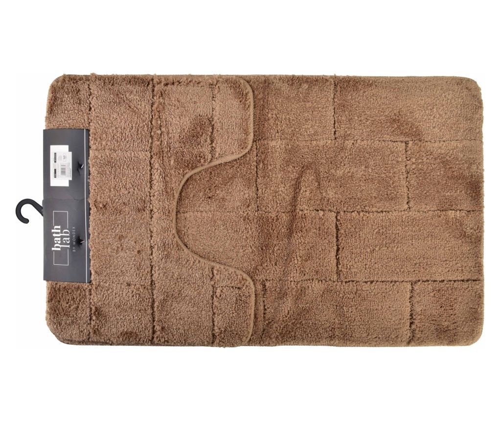 ZAC Komplet 2 kopalniških preprog 50x37/50x80cm rjave