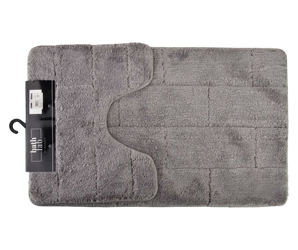 ZAC Komplet 2 kopalniških preprog 50x37/50x80cm siva