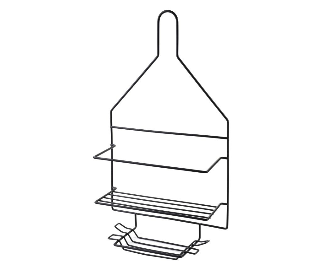 CARL BLACK Bathroom Shelf with 2 Shelves 23x9.5x41.5cm