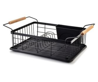 BASIC KITCHEN Ociekacz 50,5x29,8x16,5CMdrewniane uchwyty