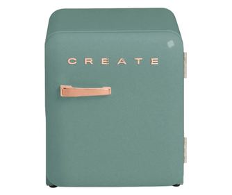 CREATE Retro mini hűtőszekrény, 48 literes űrtartalom, 50 cm magasság, ideális irodába/hotelbe/lakókocsiba, állítható hőmérsékle