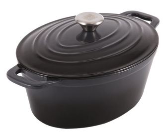 Emajlirani lonac od lijevanog željeza s poklopcem, 7,7 L, tip za pečenje, za pećnicu ili ploču za kuhanje, Xanten Carl Schmidt S
