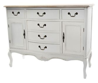 Comoda, alba, din lemn masiv, Celestia