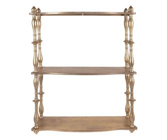 Etajera aurie, din metal, aspect vintage, Celestine