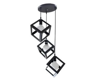 Φωτιστικό οροφής Forma Cub Cluster, 3 x E27, Μαύρο, Μέταλλο