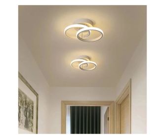 Lustra LED VERTEX CIRCULA 22W, 2 Kruga, Metalni Bakar, Hladno/Toplo/Neutralno Svjetlo, Bijela