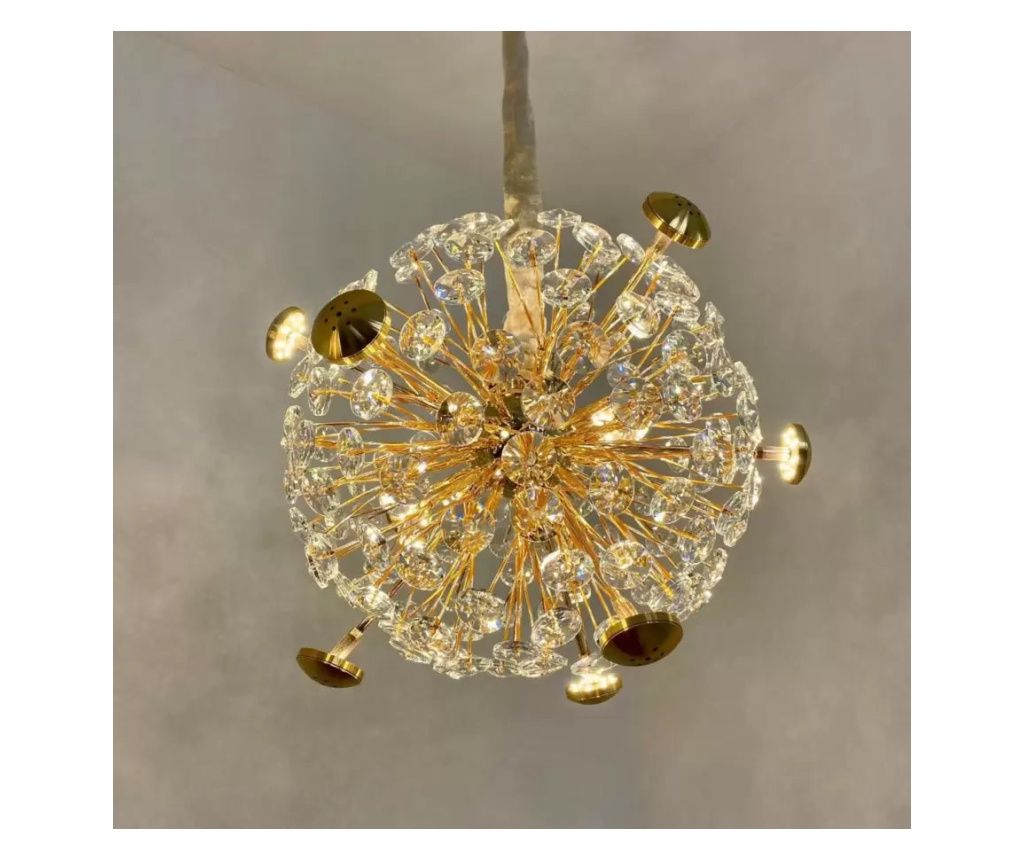 Arthur 99W LED Kristalni Lestenec Zlata