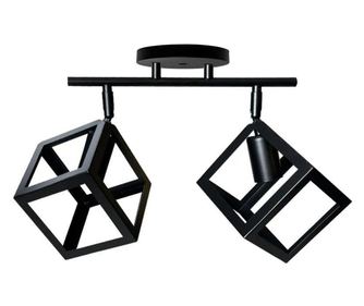 Φωτιστικό Οροφής FORMA CUB, STRUKTUR Duo, 2xE27, Μαύρο, Μέταλλο