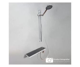 Sjajna crna inox tuš kabina