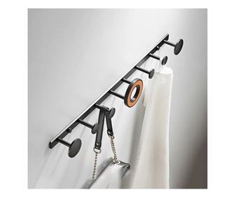 Crni Narančasti Držač za Ručnike i Kupaonske Dodatke GJ619