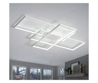 LANDYN 71W LED Luster s Daljinskim Upravljačem, Hladno/Toplo/Neutralno Svjetlo, Zatamnjivo, Bijelo