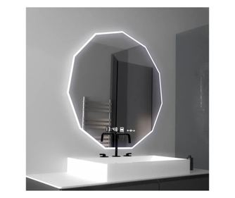 70 cm LED ogledalo, POLIGON MotionGlow Marcello Senzor, sistem proti rosenju, ura in termometer, zatemnitev
