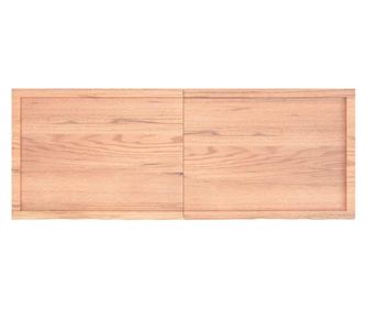 Polička na zeď světle hnědá 160x60x4 cm masivní dub ošetřený