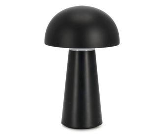 Idrial fekete fém éjjeli lámpa Ø13.5x22.5h